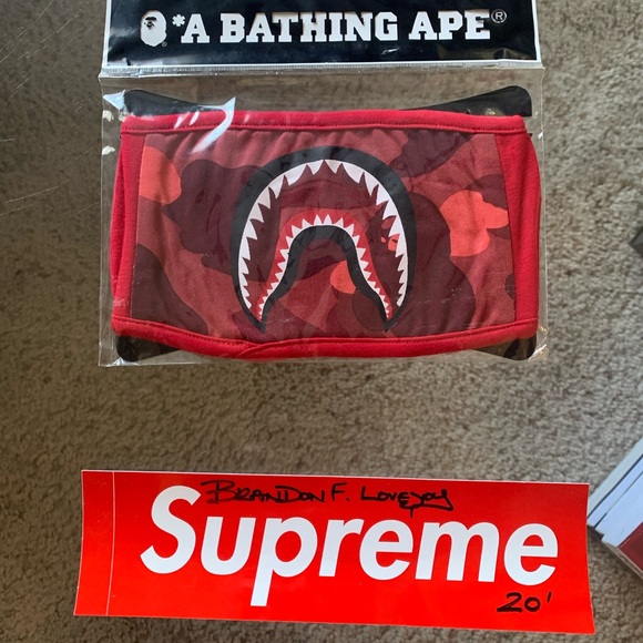 Bape Other - Bape Face Mask Camo Red
